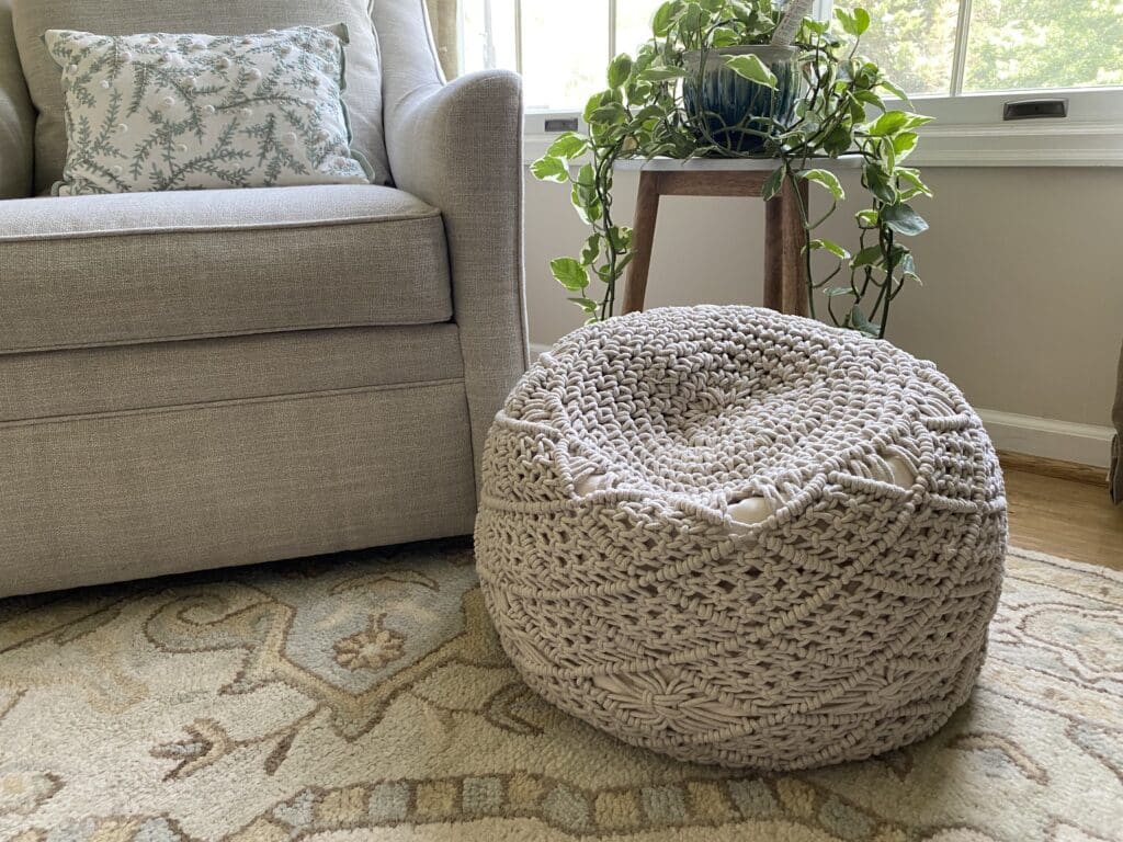 DIY sofa puffy,how to make pouf 