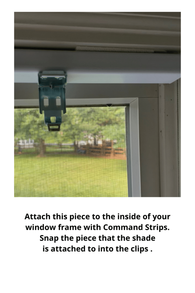 Mini blind hack to hang Roman shades inside a shallow window