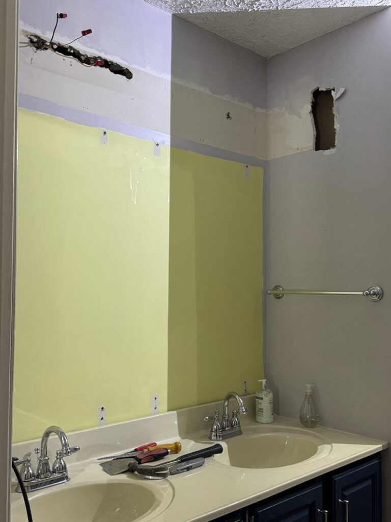 A guest bathroom refresh in progress