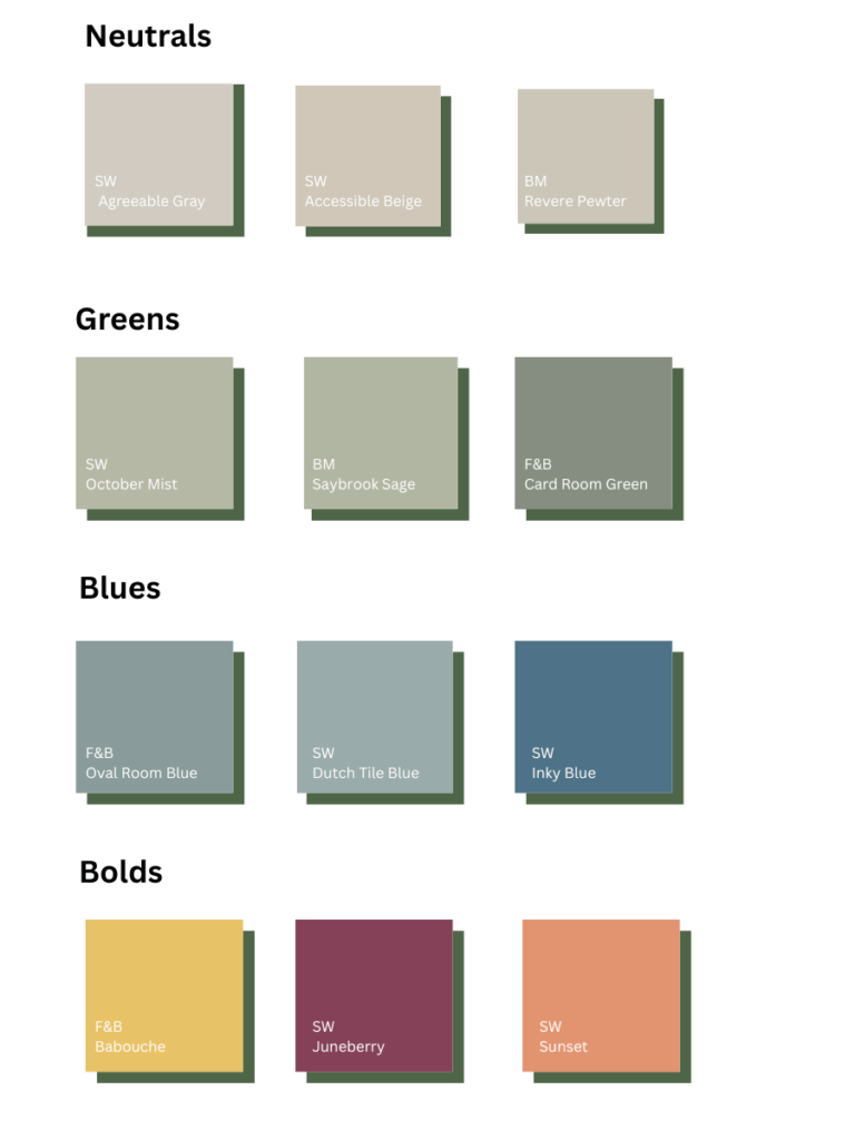 Paint colors to consider for the interior front door