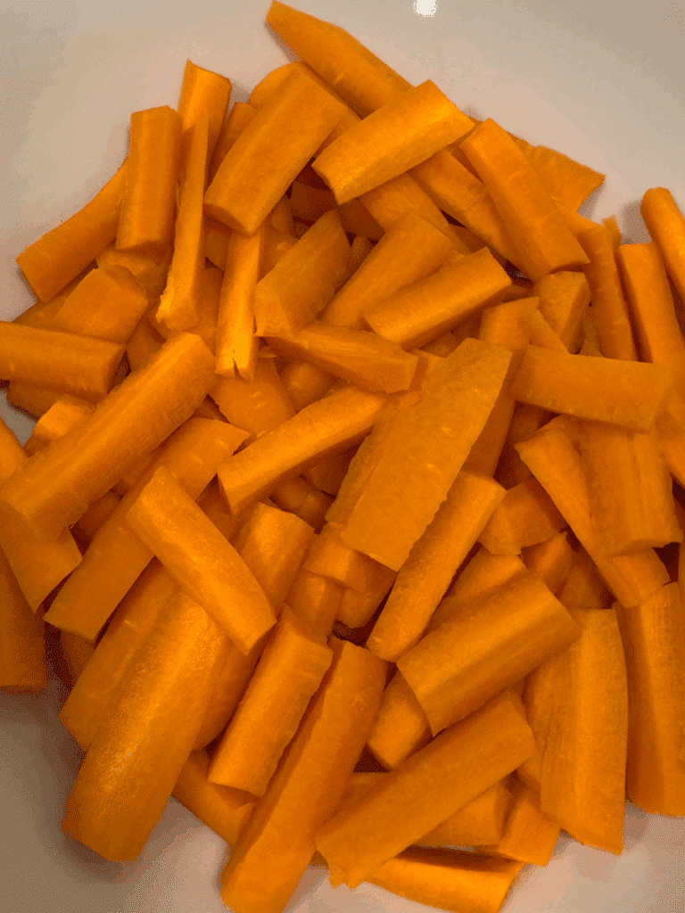 Julienned carrots