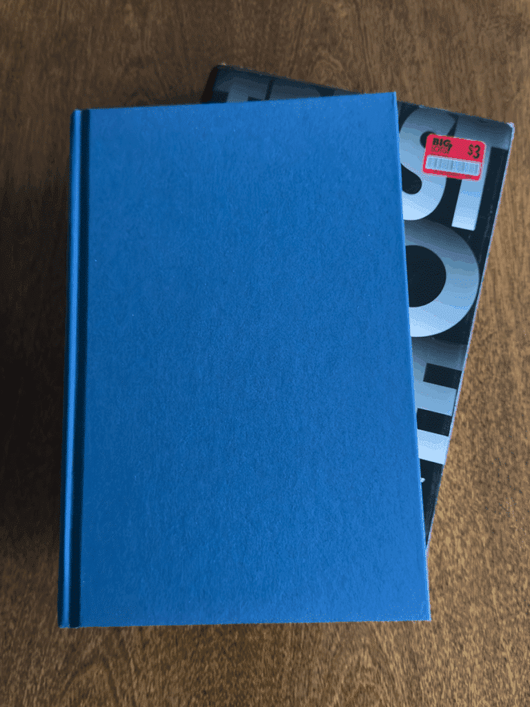 Used books on a table waiting to be upcycled